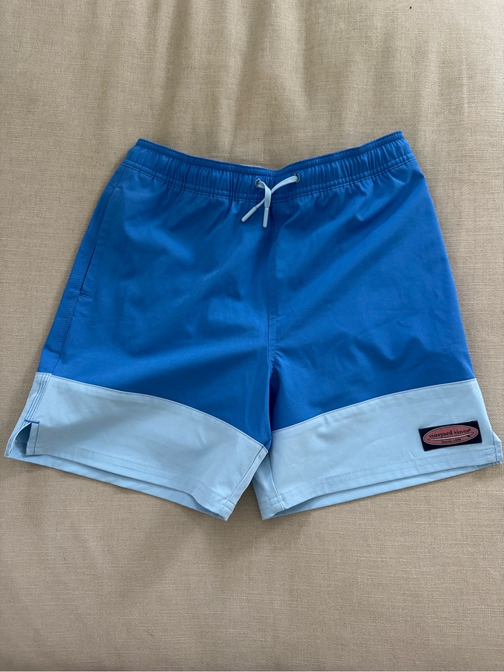 Vineyard Vines Boys Two-Tone Blue Swim Trunks